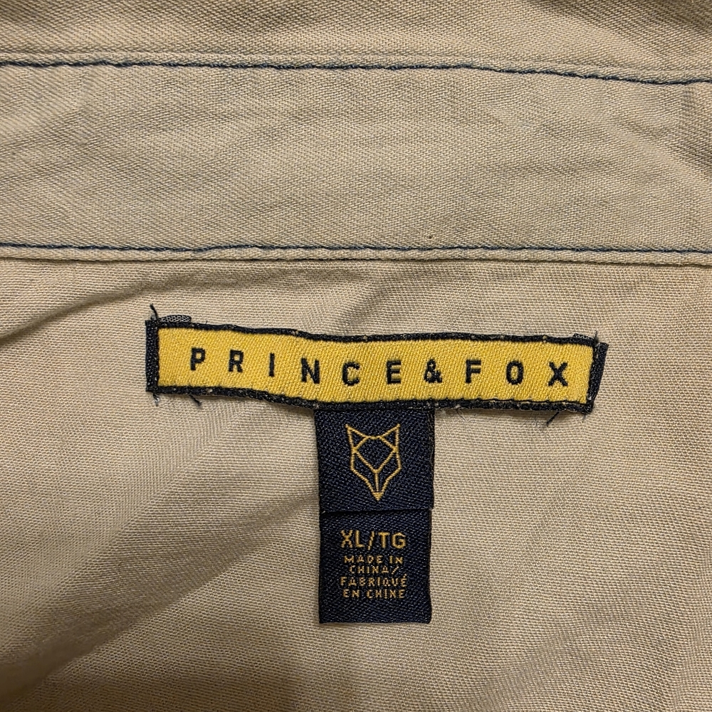 ​🌟 Prince & Fox XL Light Wash Denim Button Down Shirt Chambray Shacket Western - Picture 3 of 6